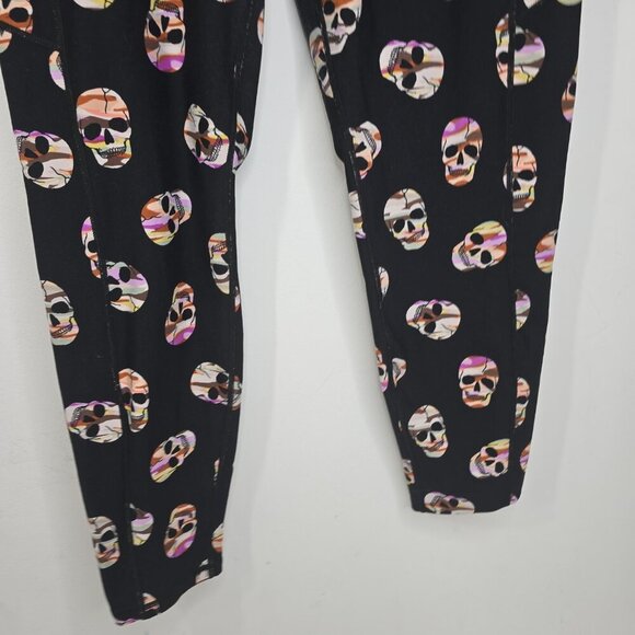 torrid Black Camo Skull Goth Moisture Wicking Active Leggings - Picture 4 of 9
